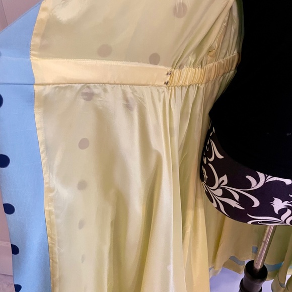 Anthropologie Maple Across The Land Wrap Dress Polka Dot Blue Yellow - Size 2/4 - Picture 10 of 14